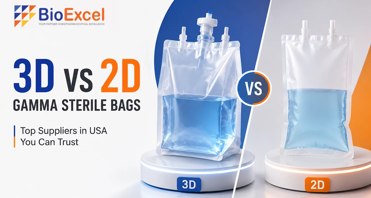 3D and 2D gamma sterile bags for bioprocessing