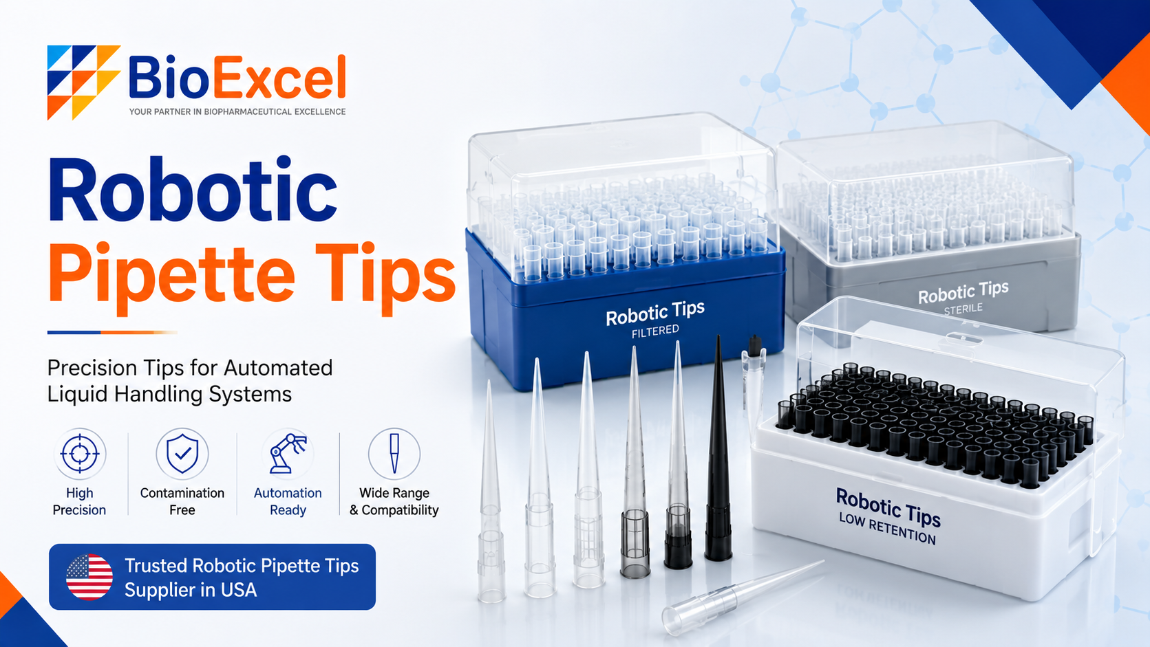 Premium Robotic Pipette Tips: Precision Automation Consumables by BioExcel Pharma